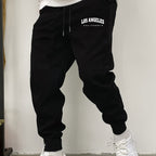 LOS ANGELES Print Men’s Sweatpants – Warm Casual Joggers for Fall/Winter