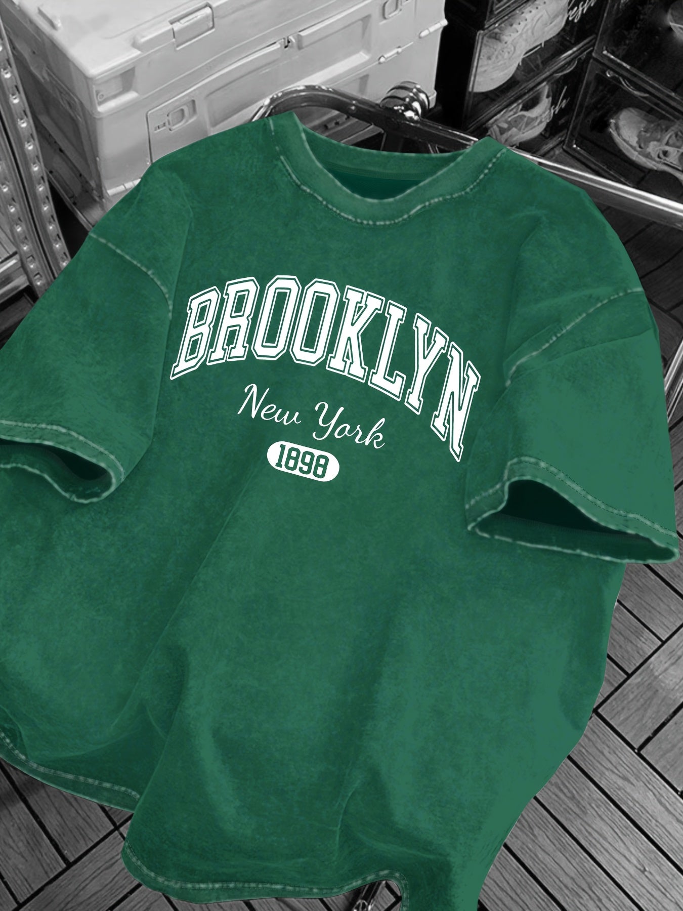 Women’s Brooklyn New York 1898 T-Shirt – Maroon Short Sleeve Summer Tee