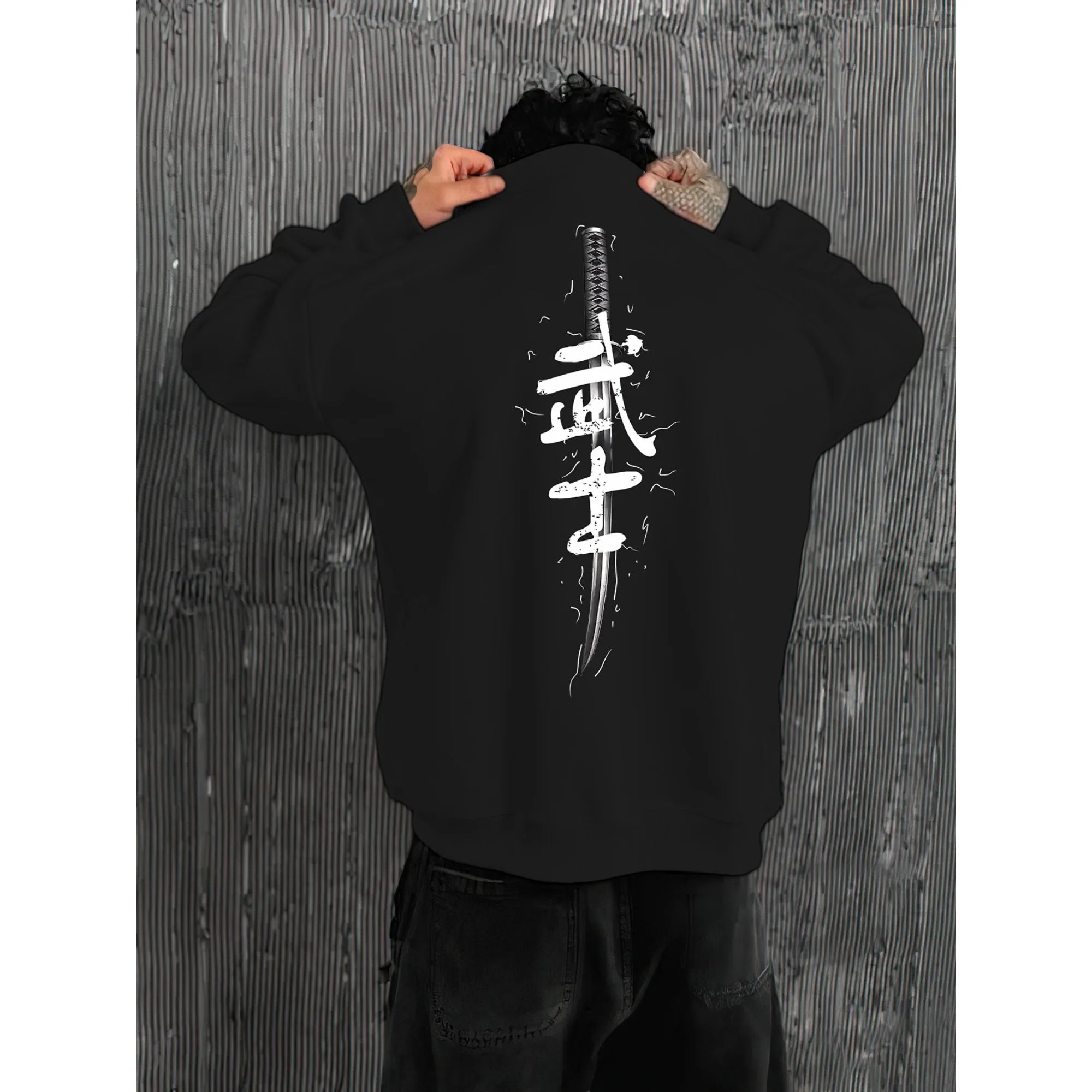 Women’s Japanese Katana Hoodie – Y2K Gothic Harajuku Streetwear Oversized Pullover