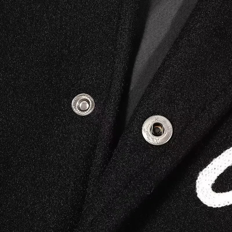 Unisex "BESTSELLER" American Varsity Jacket – Embroidered Loose-Fit Outerwear