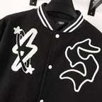 Unisex "BESTSELLER" American Varsity Jacket – Embroidered Loose-Fit Outerwear