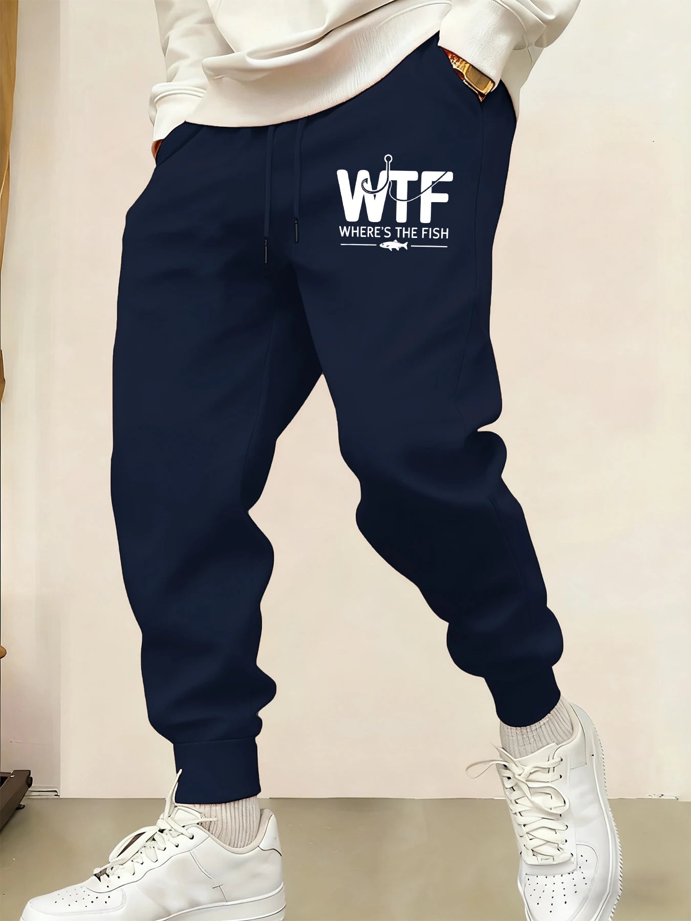 Men’s WTF Print Sports Joggers – Casual Fitness & Streetwear Pants