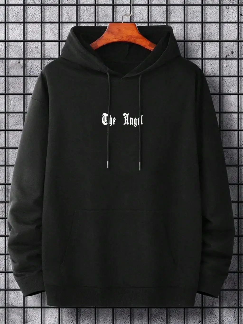 Men’s Autumn Fleece Hoodie with Angel Wings Graphic