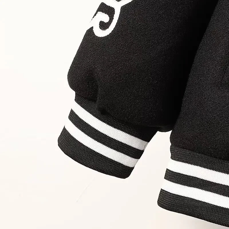 Unisex "BESTSELLER" American Varsity Jacket – Embroidered Loose-Fit Outerwear