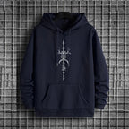 Men’s Fall/Winter Sporty Hoodie – Mysterious Symbols Streetwear Sweatshirt