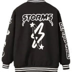 Unisex "BESTSELLER" American Varsity Jacket – Embroidered Loose-Fit Outerwear