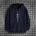 Men’s Fall/Winter Sporty Hoodie – Mysterious Symbols Streetwear Sweatshirt
