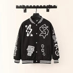 Unisex "BESTSELLER" American Varsity Jacket – Embroidered Loose-Fit Outerwear