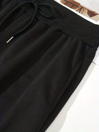 Men’s "BESTSELLER" Black Athletic Joggers – Stretch Running Pants with Drawstring Waist