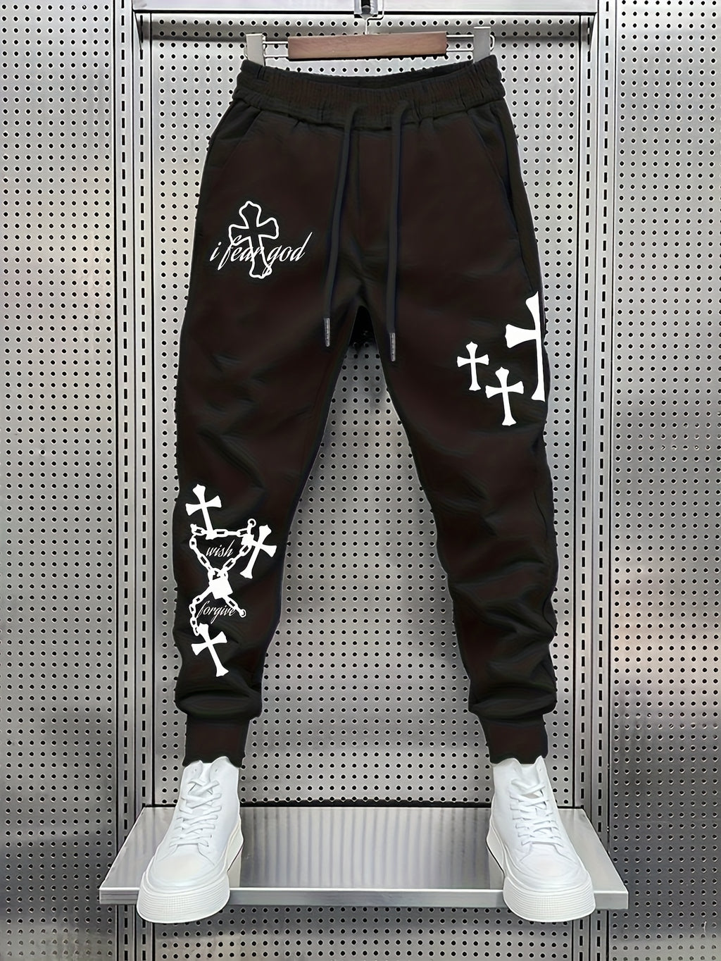 Men’s Trendy Printed Casual Trousers – Regular Fit Everyday Pants