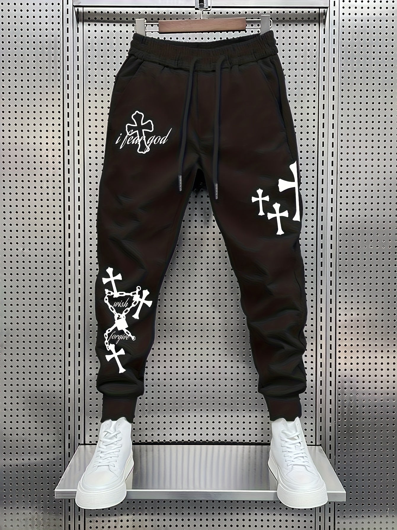 Men’s Trendy Printed Casual Trousers – Regular Fit Everyday Pants