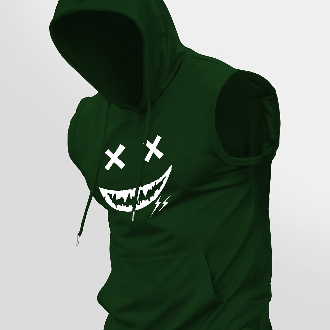 Printed Hooded Lightweight Vest – Urban Sleeveless Streetwear