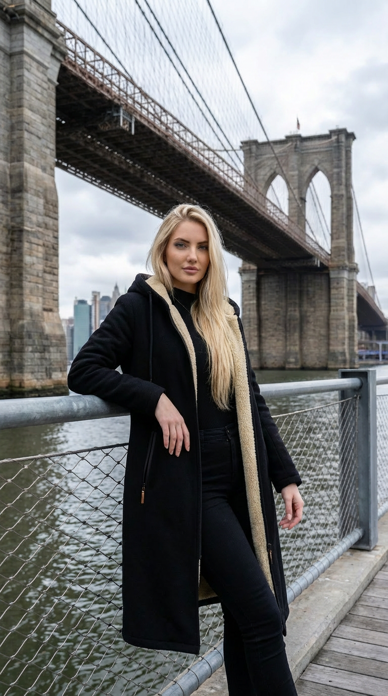 Unisex Slim Fit Winter Zip Jacket – Thick Warm Hooded Coat with Pockets