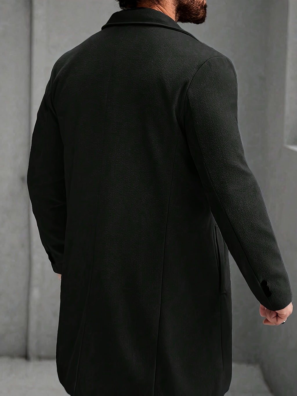 Men’s Long Warm Dragon & Phoenix Trench Coat – Classic Autumn/Winter Outerwear