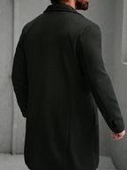 Men’s Long Warm Dragon & Phoenix Trench Coat – Classic Autumn/Winter Outerwear