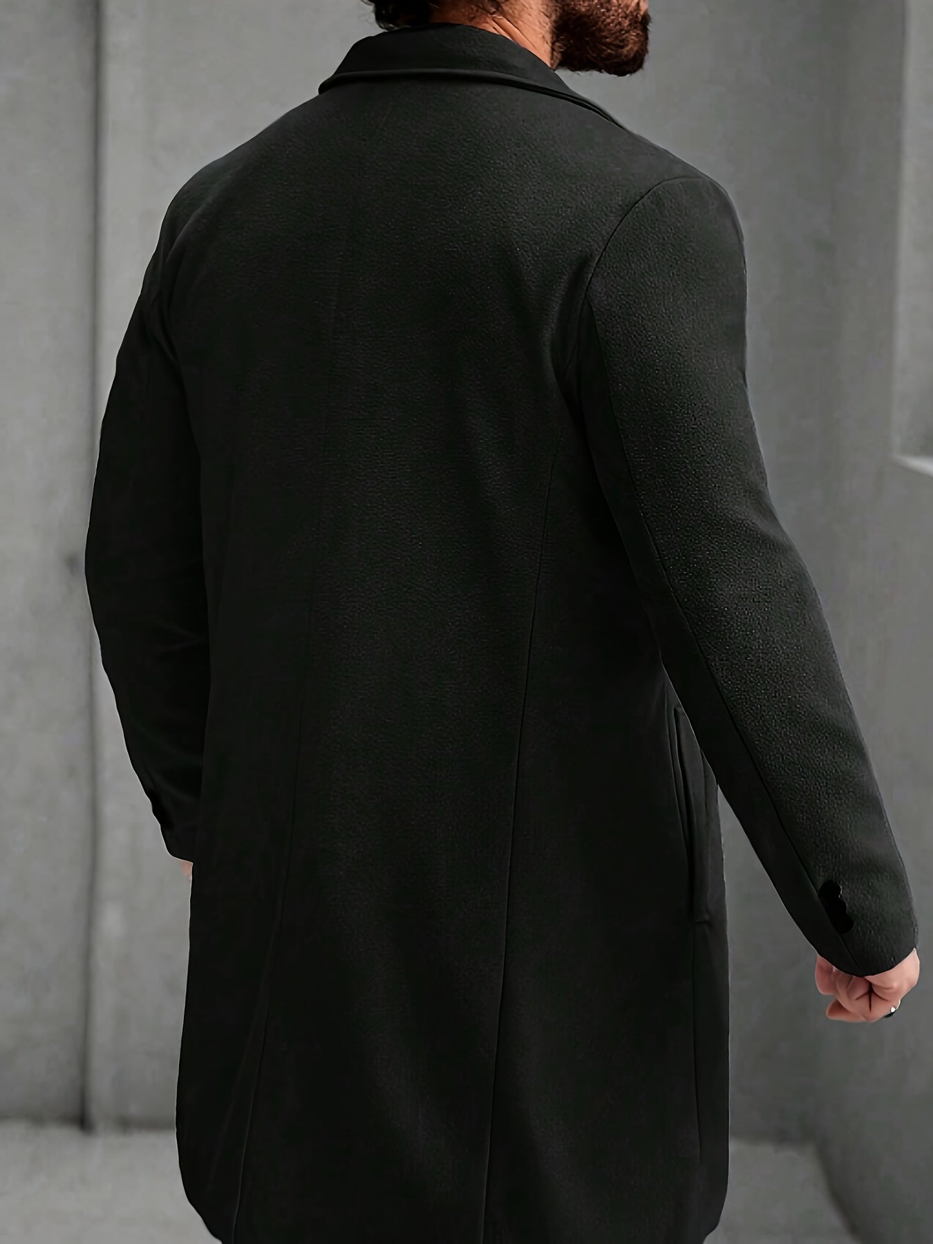 Men’s Long Warm Dragon & Phoenix Trench Coat – Classic Autumn/Winter Outerwear