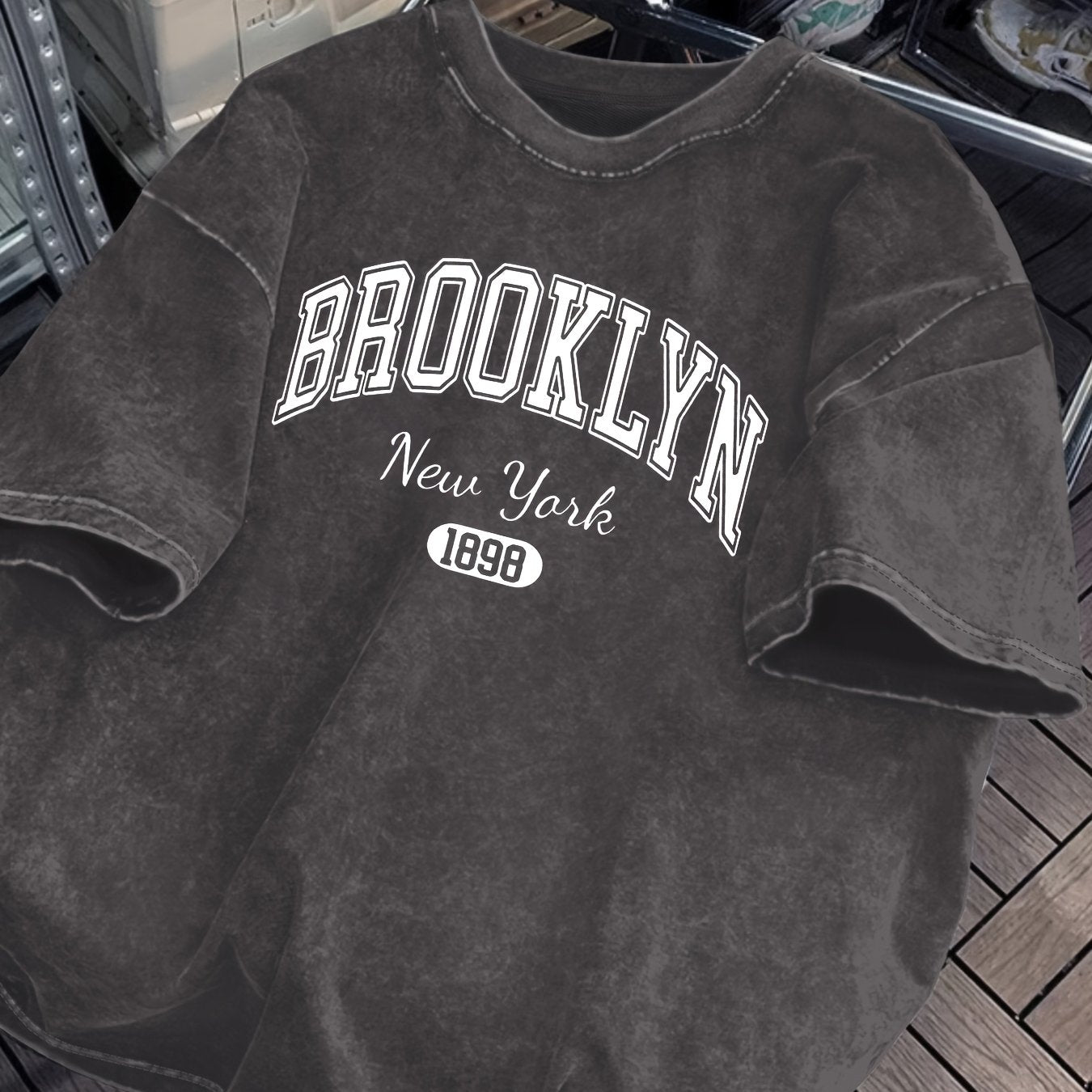 Women’s Brooklyn New York 1898 T-Shirt – Maroon Short Sleeve Summer Tee