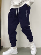 Men’s Maroon Geometric Print Jogger Pants – Machine Washable Winter Outdoor Wear