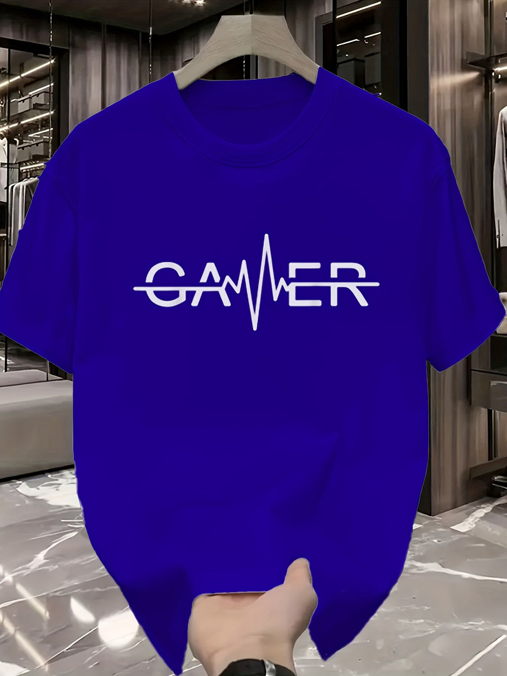 Men’s GAMER Print T-Shirt – Casual Summer Crew Neck Graphic Tee