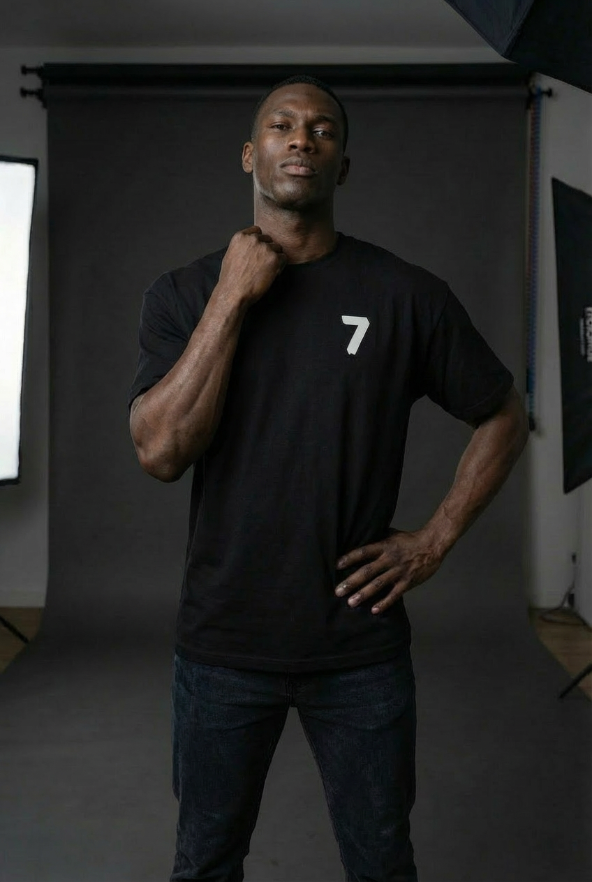 Unisex Famous Number " 7 " Graphic T-Shirt – Oversized Streetwear Top for Daily Wear