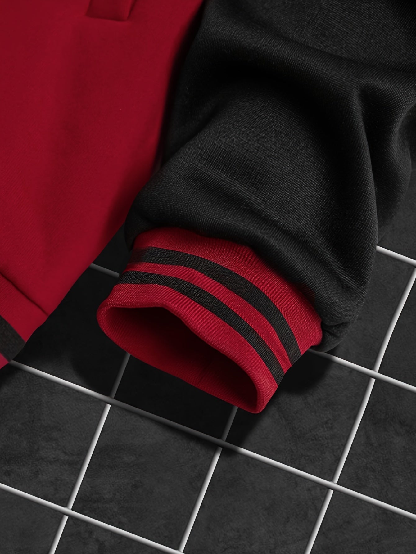 Men’s A-69 Color Block Varsity Jacket & Joggers Set