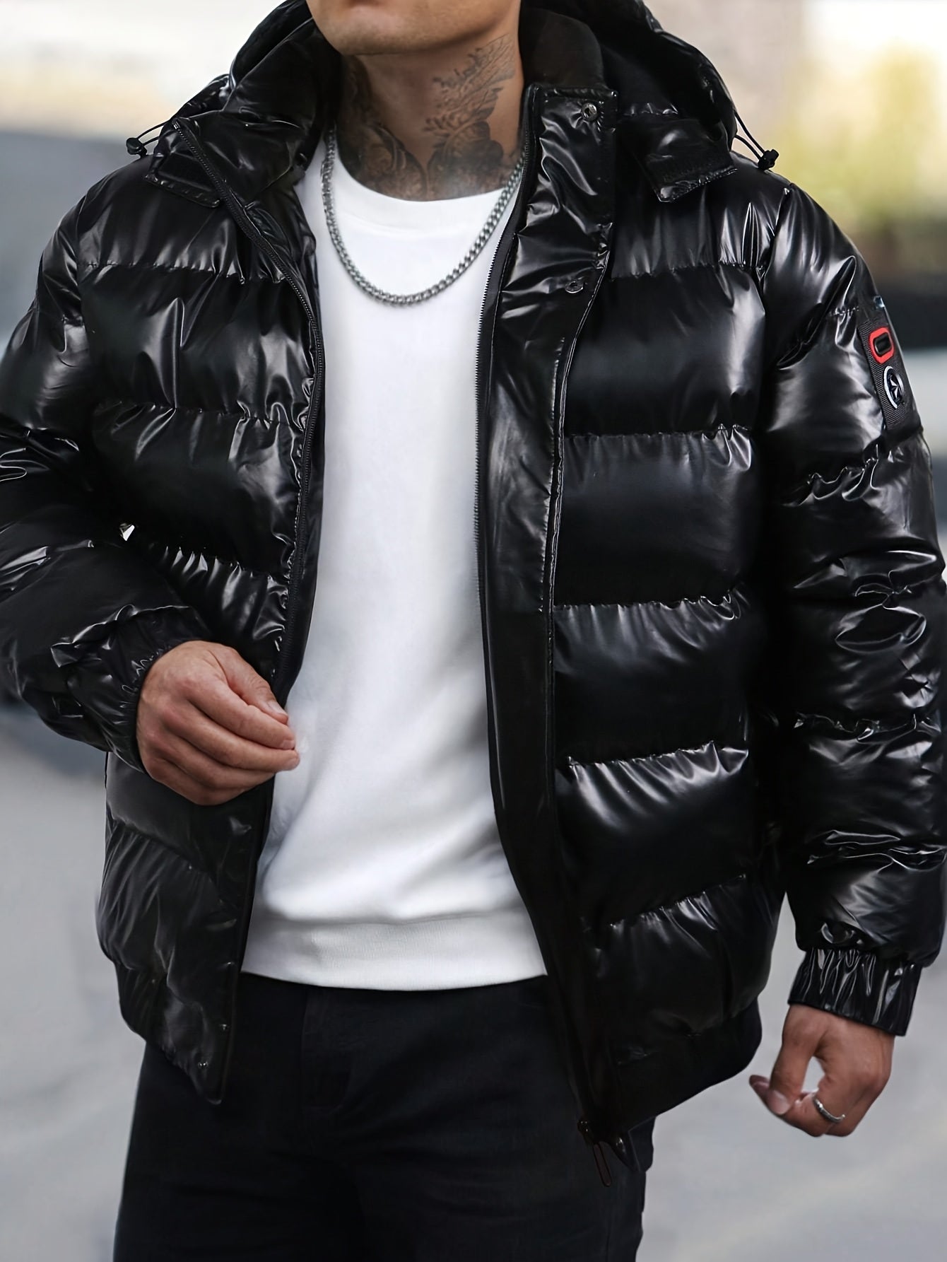 Men’s Winter Warm Padded Jacket – Hooded Windproof Thermal Coat