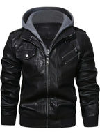 Men’s "BESTSELLER" Black Hooded Jacket – Full-Zip Outdoor Casual Coat
