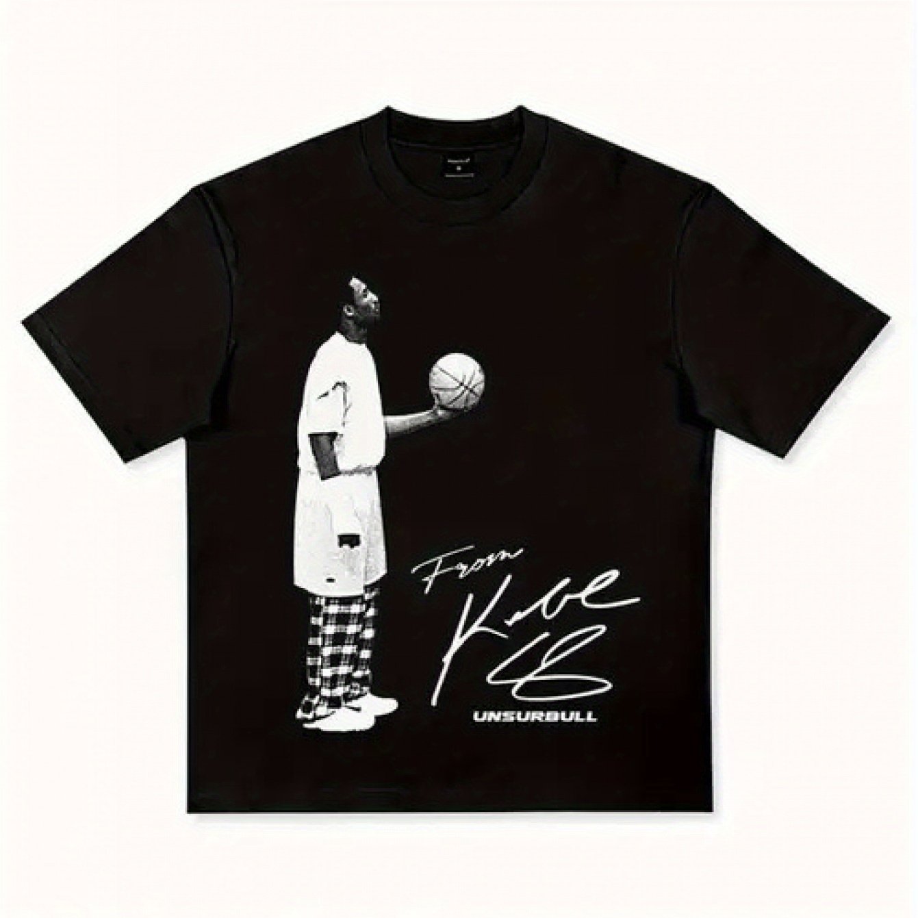 Men’s Basketball Graphic T-Shirt – 100% Cotton Loose Fit Streetwear Tee