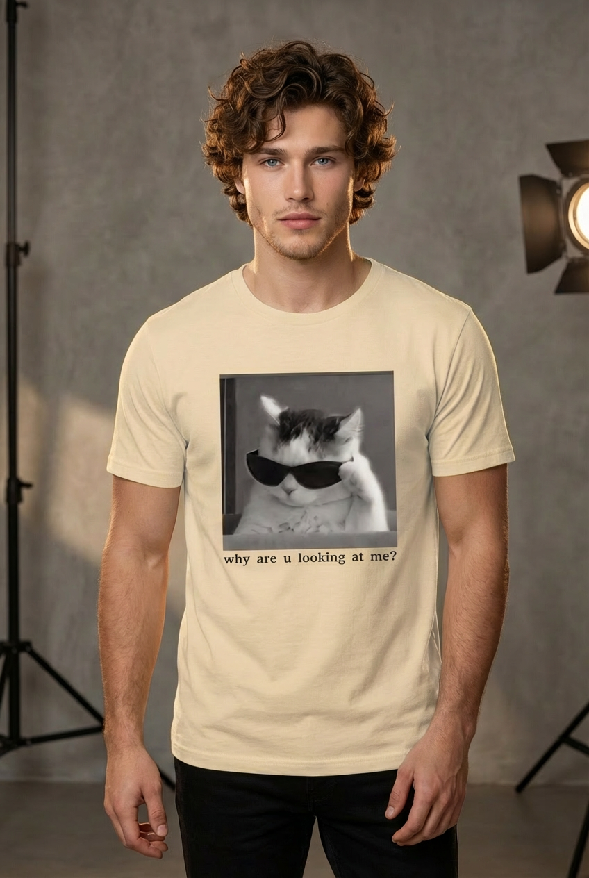 Oversized Logo Graphic Tee – Men’s & Teen Streetwear Short Sleeve Shirt