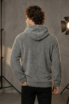 Men’s Cozy Fleece Hoodie – Loose Fit Drop-Shoulder “New York” Embroidered Pullover