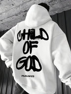 Christian Psalm 23 Oversized Hoodie for Men – Casual Faith Graphic Pullover