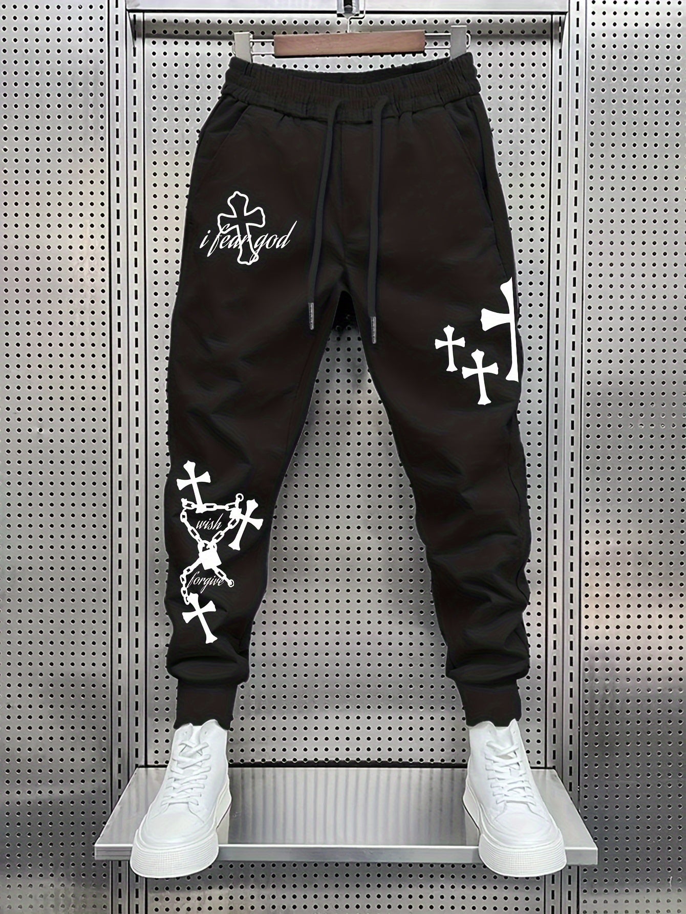 Men’s Trendy Printed Casual Trousers – Regular Fit Everyday Pants