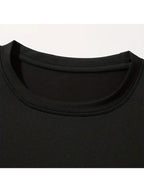 Men’s Large Black T-Shirt with “Black” Print – Breathable 100% Cotton Summer Tee