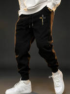 Men’s Jesus Graphic Joggers – Elastic Waist Streetwear Sweatpants