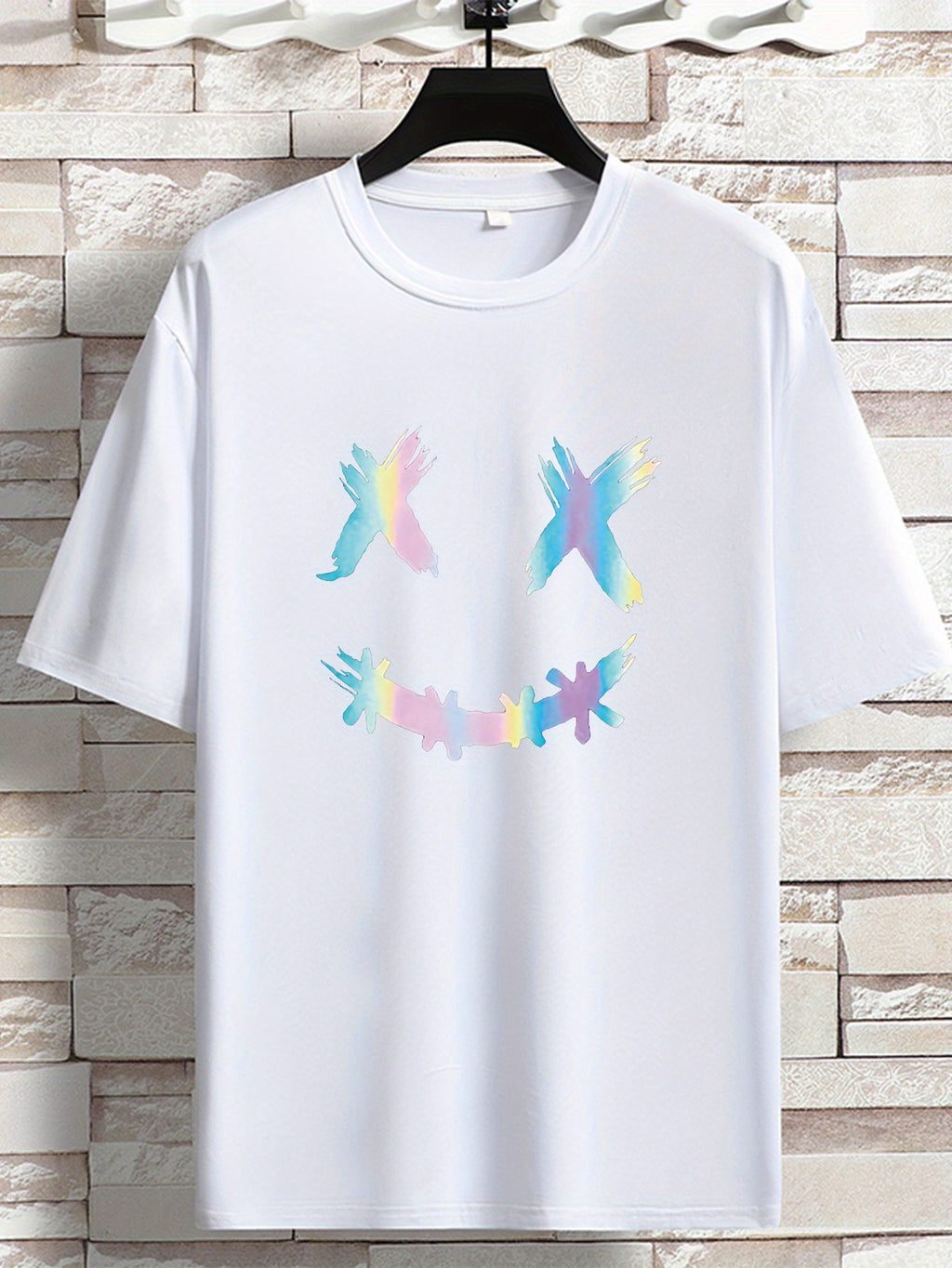 Oversized Pastel Bird Print T-Shirt – Black Casual Tee for Youth & Men (Plus Size)
