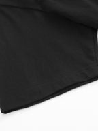 Men’s Oversized 180gsm Heavyweight Tee – Black with Joyful Face & X-Eyes Print