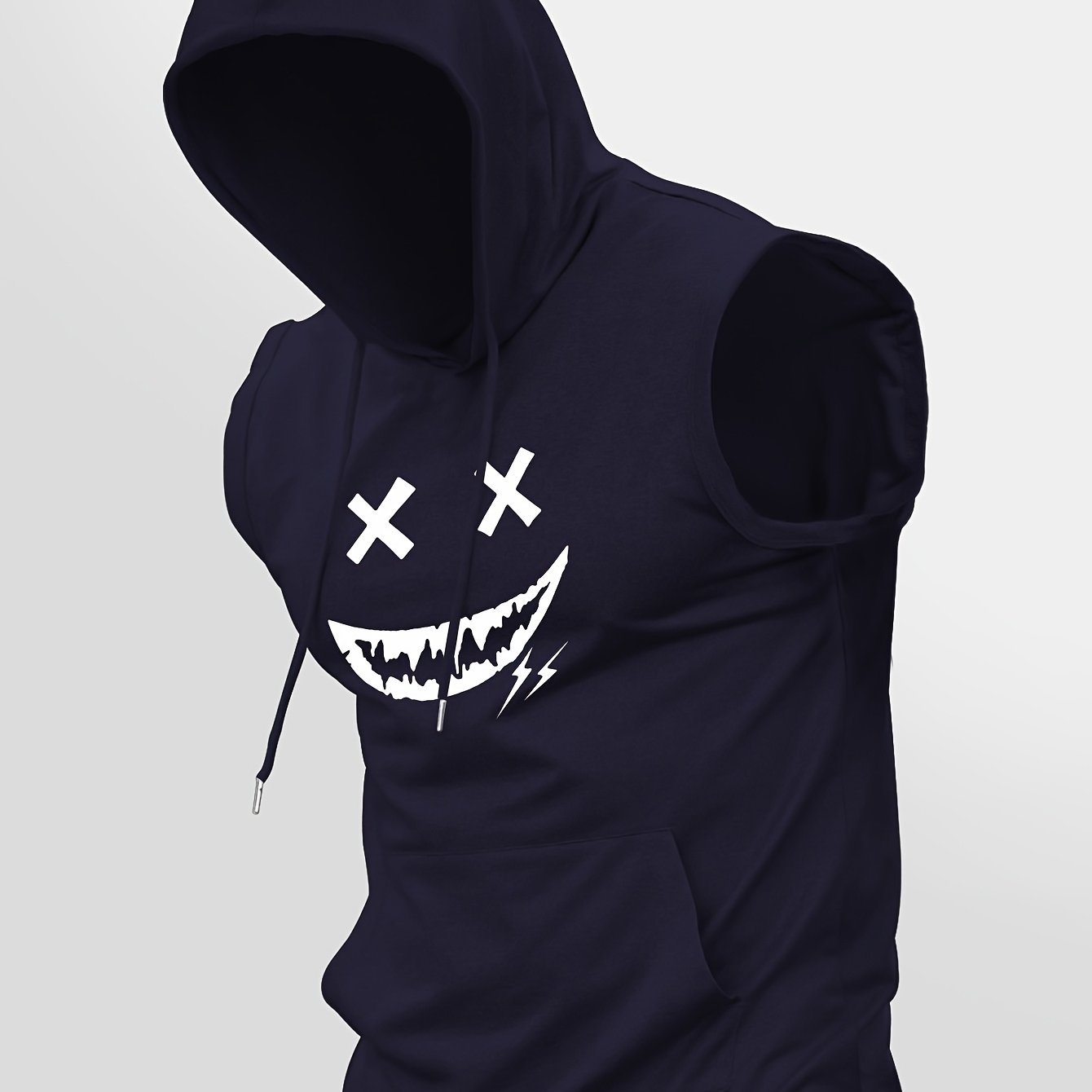 Printed Hooded Lightweight Vest – Urban Sleeveless Streetwear