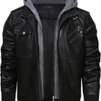 Men’s "BESTSELLER" Black Hooded Jacket – Full-Zip Outdoor Casual Coat