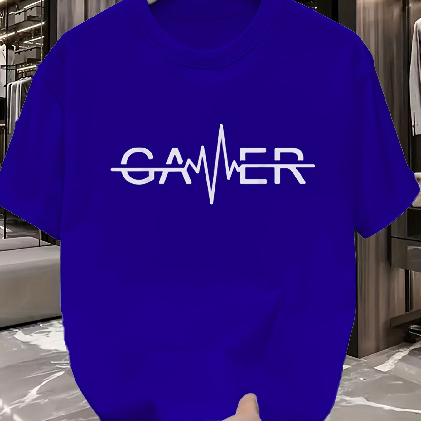 Men’s GAMER Print T-Shirt – Casual Summer Crew Neck Graphic Tee