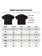Men’s Black Heavyweight T-Shirt with White Cross Print – All-Season Cotton