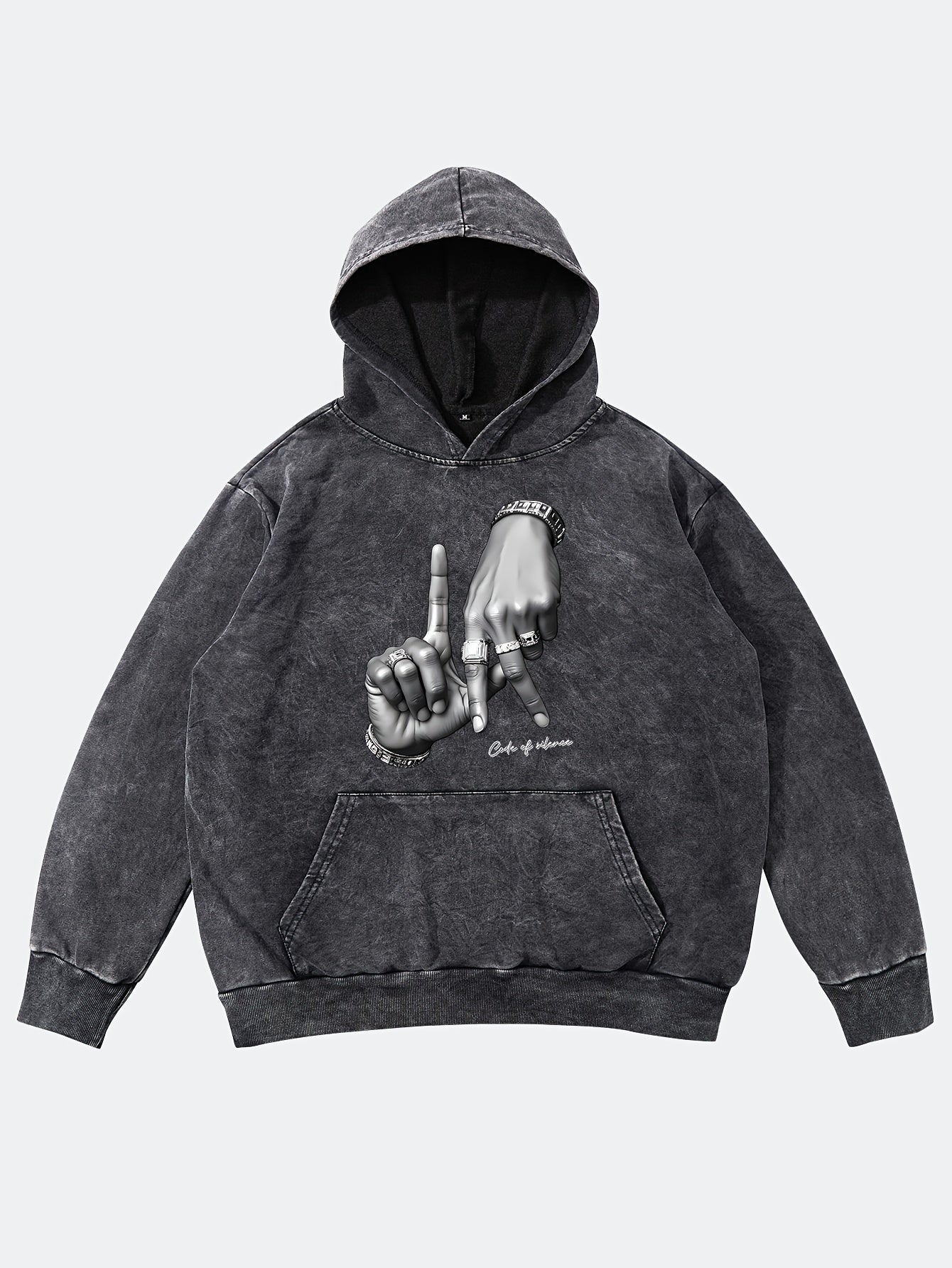 Men’s Vintage Washed Hoodie – “I’m a Curvy” Graphic